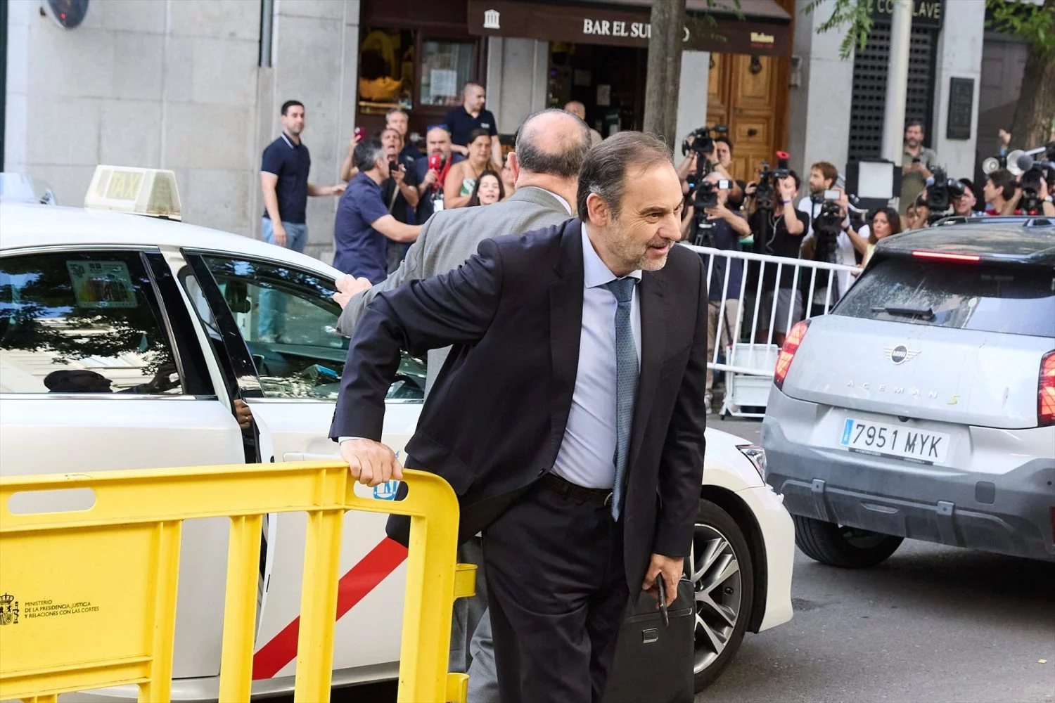 El ex ministro Ábalos llegando a declarar. EUROPA PRESS