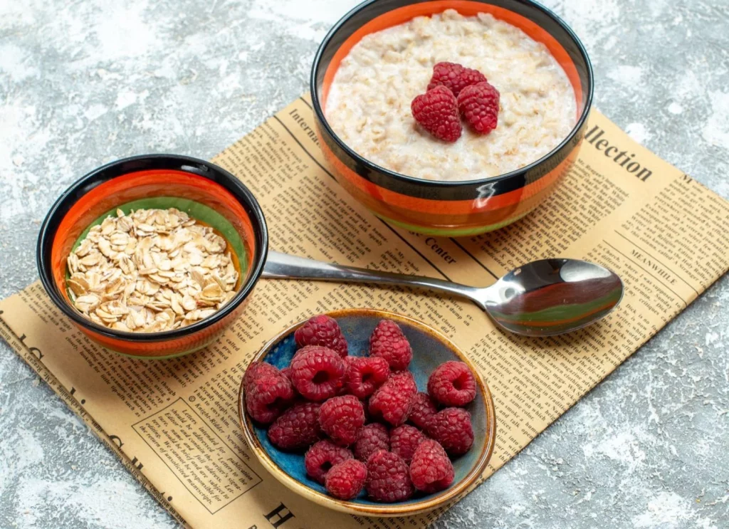 Ingredientes para unas deliciosas gachas de avena
