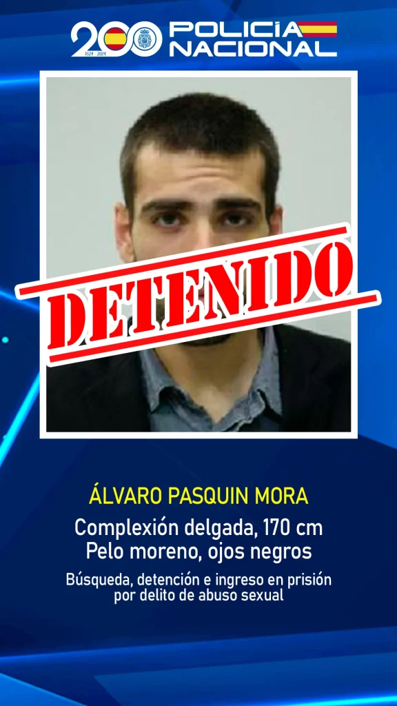 La Policía detiene al fugitivo de "los tatuajes" incluido entre "los 10 más buscados" 1 Moncloa Fugitivo Alvaro Pasquin DETENIDO Moncloa