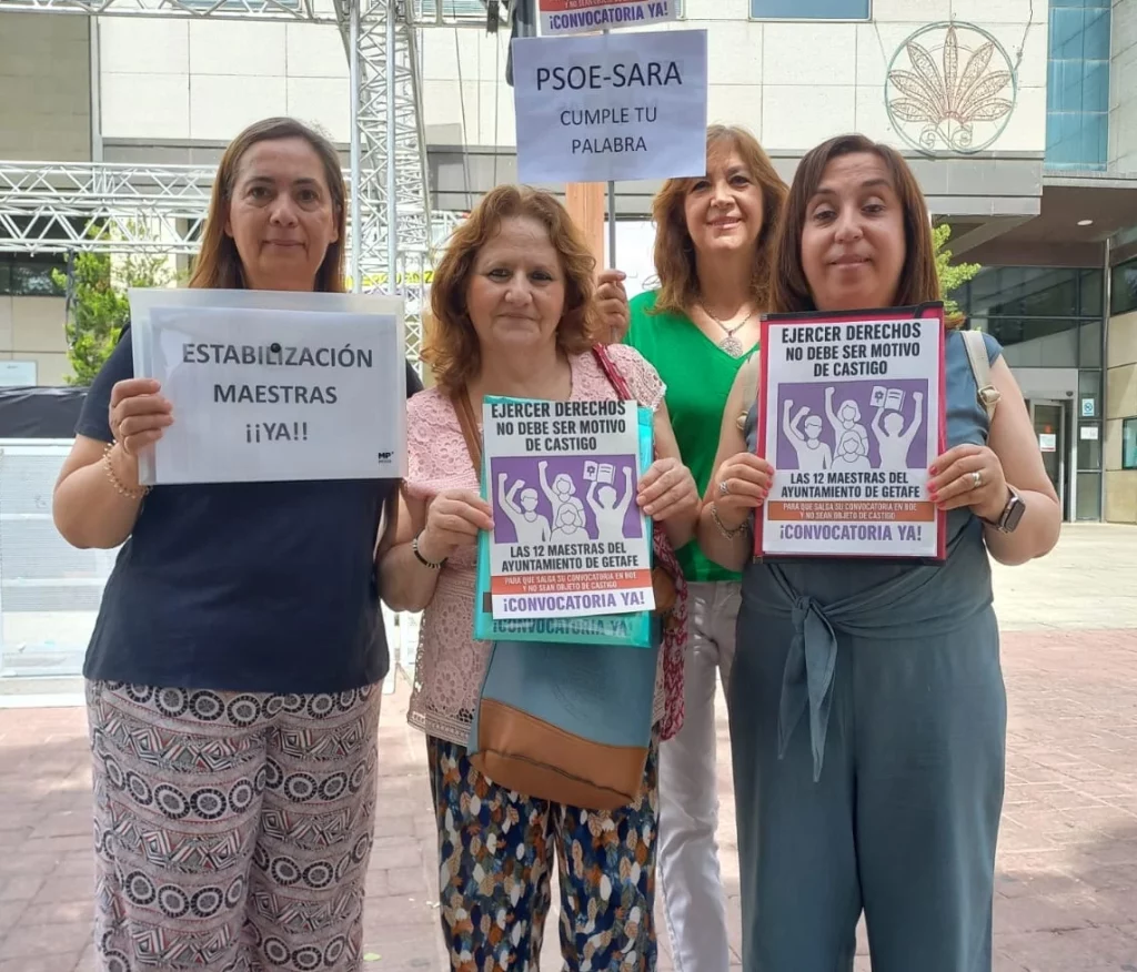 18 maestras de Getafe denuncian el trato recibido por la alcaldesa Sara Hernández 1 Moncloa MaestrasGetafe 02 1 Moncloa