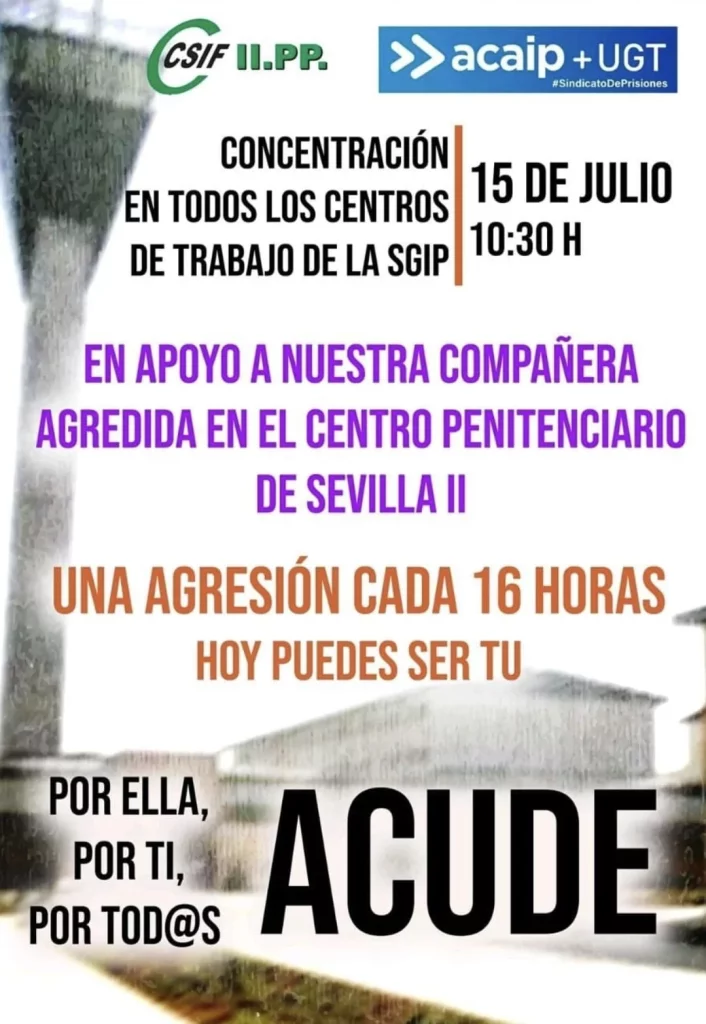 Los funcionarios de prisiones salen a la calle por la agresión sexual sufrida por una psicóloga 1 Moncloa agresion moron Moncloa