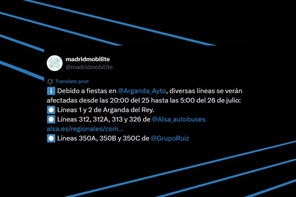 Atención si usas el bus en Madrid: estas rutas quedan suspendidas por fiestas en Arganda 1 Moncloa Rutas de bus suspendidas por fiesta local en Arganda