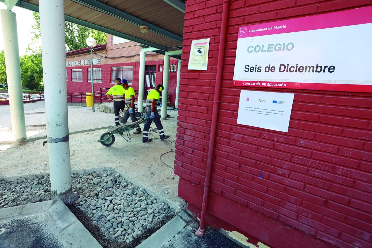 Obras en un colegio de Alcobendas (Fuente: Ayto de Alcobendas)