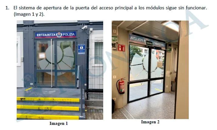 El lamentable estado de una comisaría de la Ertzaintza: goteras y escombros en zonas de evacuación 1 Moncloa foto 1 Moncloa