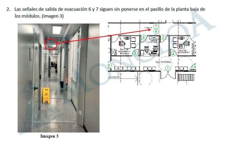 El lamentable estado de una comisaría de la Ertzaintza: goteras y escombros en zonas de evacuación 2 Moncloa foto 2 Moncloa