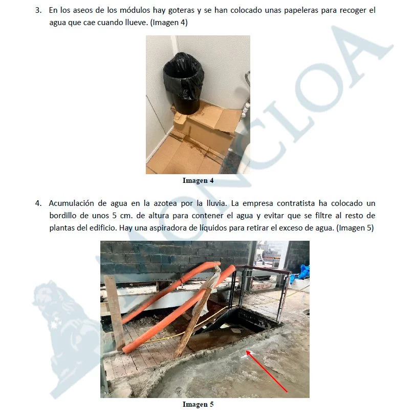 El lamentable estado de una comisaría de la Ertzaintza: goteras y escombros en zonas de evacuación 3 Moncloa foto 3 Moncloa