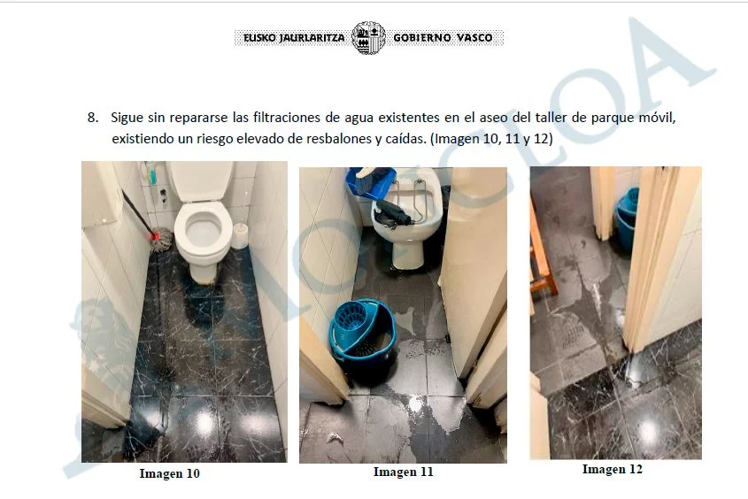 El lamentable estado de una comisaría de la Ertzaintza: goteras y escombros en zonas de evacuación 6 Moncloa foto 6 Moncloa