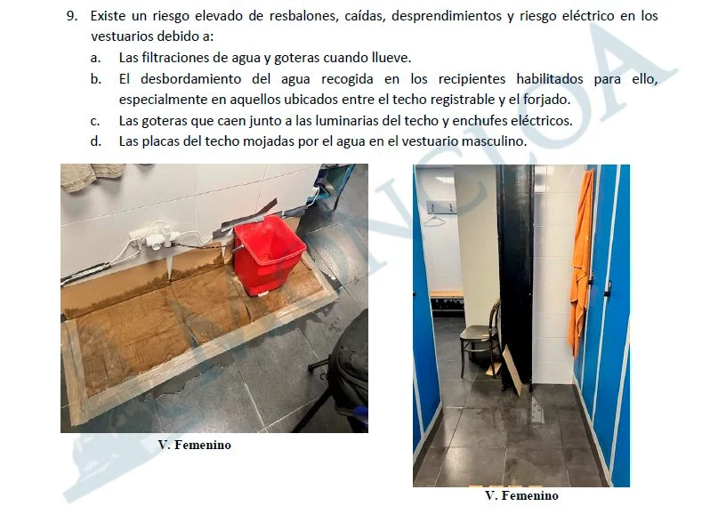 El lamentable estado de una comisaría de la Ertzaintza: goteras y escombros en zonas de evacuación 7 Moncloa foto 7 Moncloa