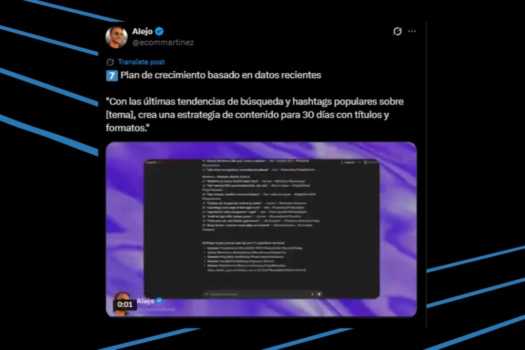 No hace falta ser influencer: el truco con ChatGPT que te hace ganar más de 1.000 seguidores en solo 30 días 1 Moncloa ChatGPT te ayuda a crecer el redes sociales
