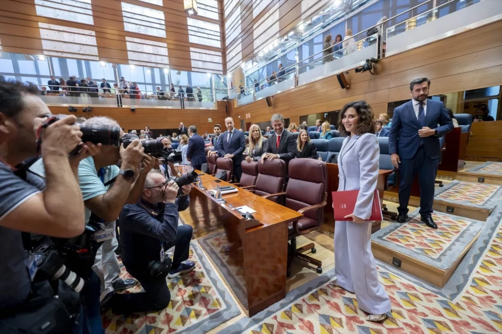 La Comunidad de Madrid lanza un Plan forestal que busca blindar los bosques contra el fuego 2 Moncloa EuropaPress 6946213 presidenta comunidad madrid isabel diaz ayuso llegada debate estado region Moncloa