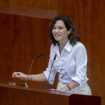 Ayuso califica de «bochorno» los disturbios en la Vuelta y acusa a sus autores de «atentar contra la vida»